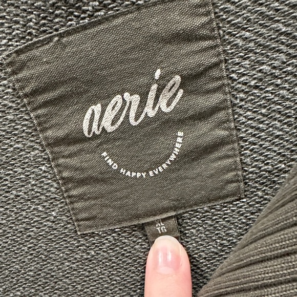 Aerie Women's Olive Zip-Up Top - Picture 2 of 3